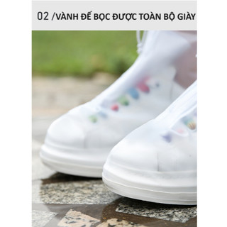Bọc giày đi mưa PVC chống nước chống trơn trượt, ủng đi mưa, bọc giày đi biển