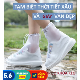 Bọc giày đi mưa PVC chống nước chống trơn trượt, ủng đi mưa, bọc giày đi biển