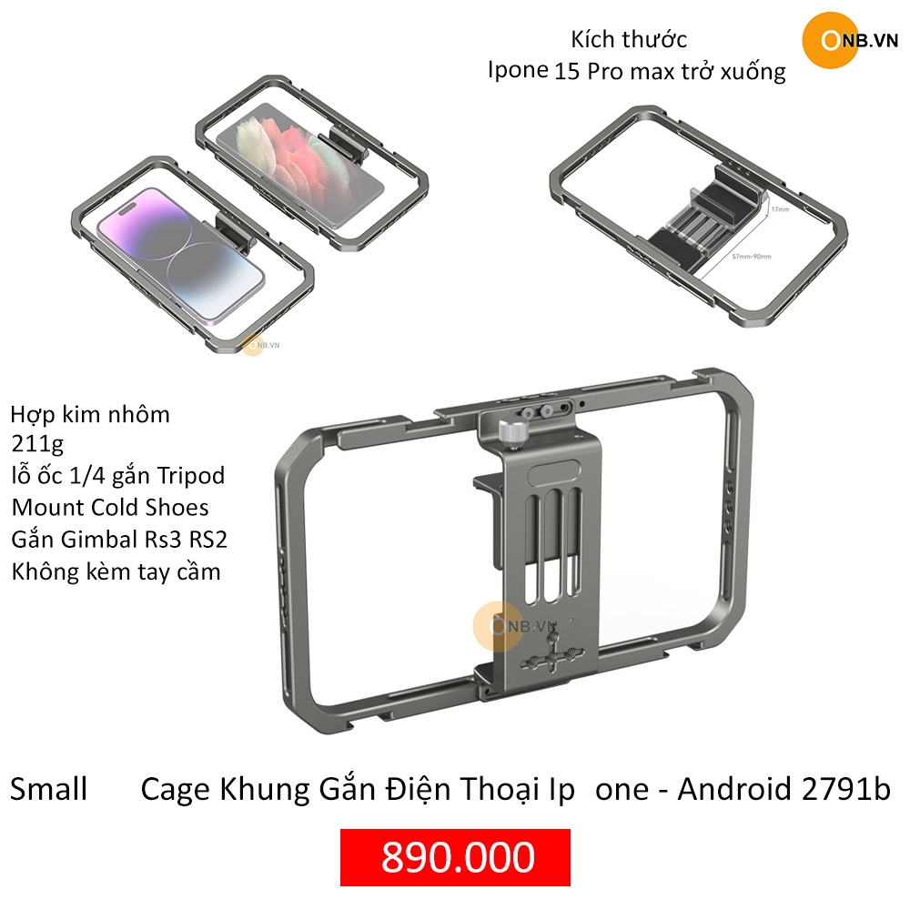 Small -Rig Phone Cage Khung Gắn Điện Thoại I-Pone - Android 2791b ...