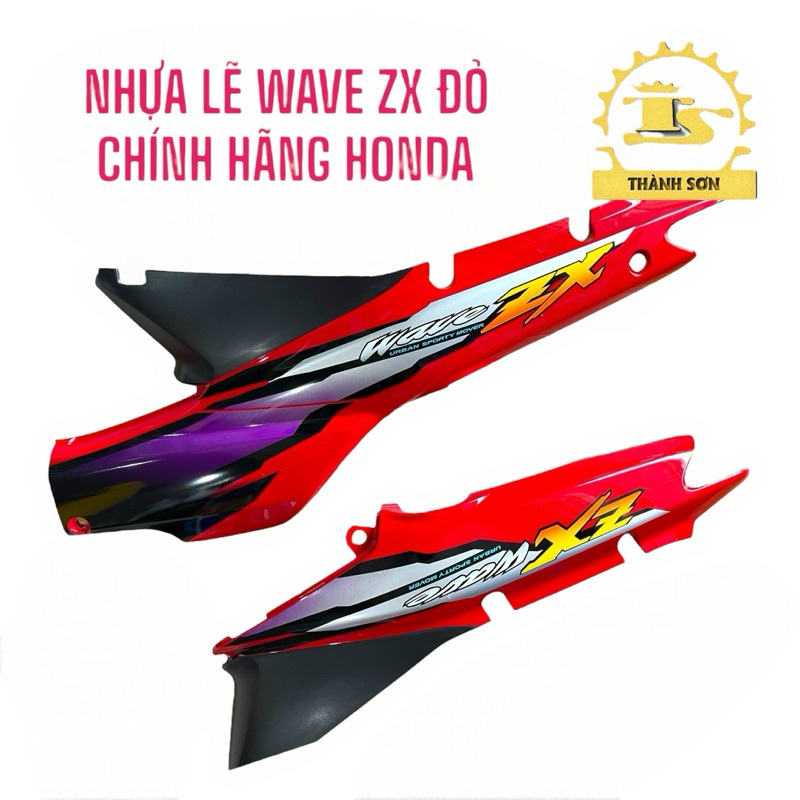 Thành Sơn center] Bộ ốp sườn Wave ZX màu đỏ đen 64600KTL780ZB