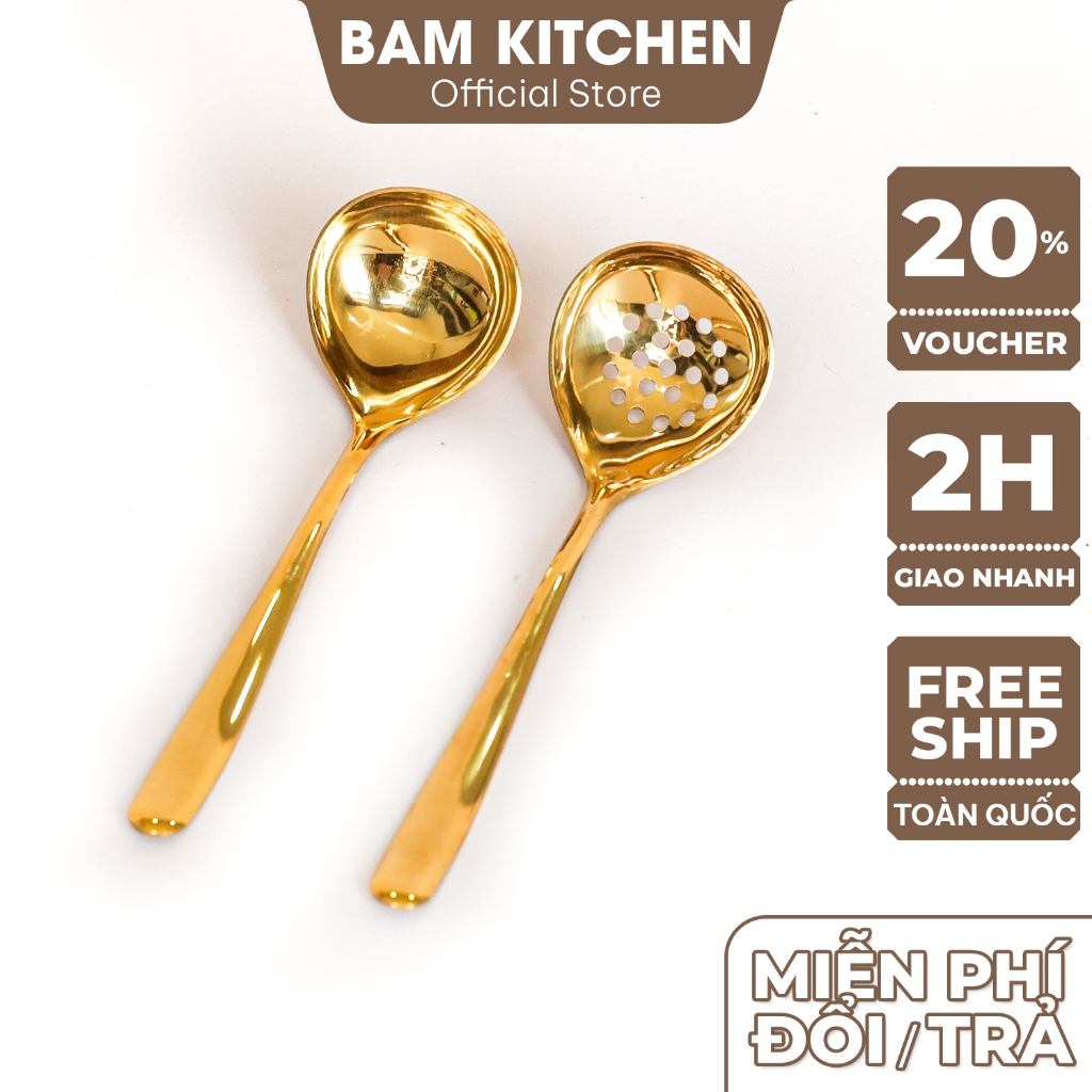 Vá múc canh inox vàng 304 Bam KITCHEN thiết kế sang trọng cao cấp ...