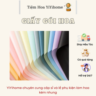 [56CM*57CM] Giấy Gói Hoa 1 Mặt Bóng Mờ Trơn Chống Thấm Nước YIYIHOME