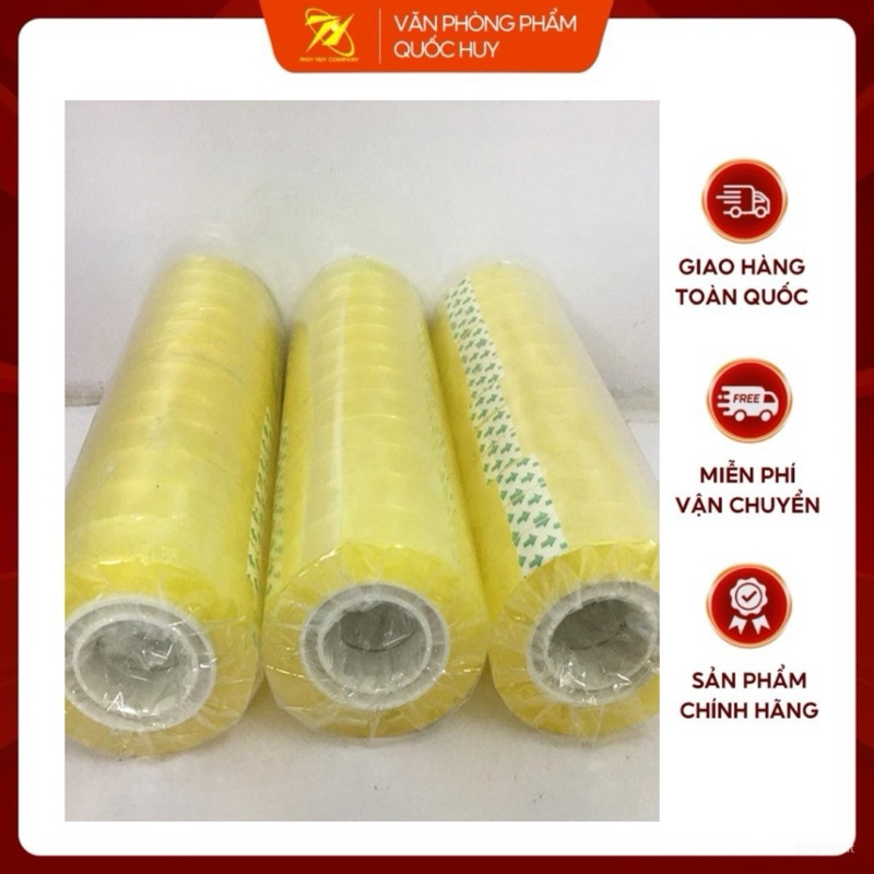 [BUÔN] 10 CUỘN BĂNG DÍNH VĂN PHÒNG 2CM - VPP QUỐC HUY