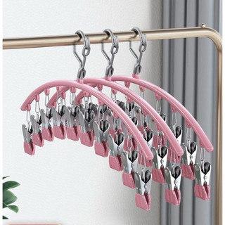 T&T0205 Móc treo tất dớ đồ lót ECO có khoá chống gió, chống trượt 10 bộ ghim cặp siêu bền