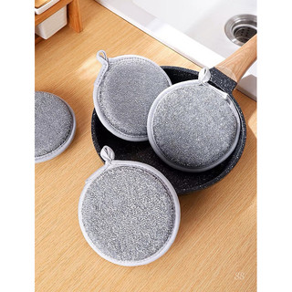 T&T0207 Set 3 miếng bọt biển kèm cọ rửa xoong nồi không rỉ,siêu bền vệ sinh sạch sẽ