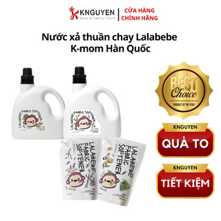 Nước xả thuần chay Lalabebe K-mom Hàn Quốc chai 1700ml/túi 1300ml