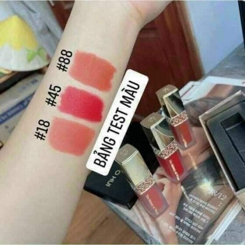 Thanh lý ( hết date)son Whoo mini tách sét (màu 45 đỏ tươi)  Hoàng Cung Luxury Lip Rouge Special Set