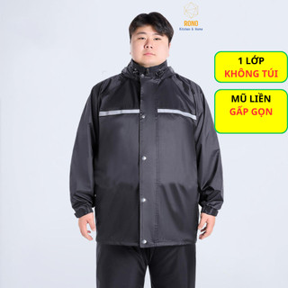 Bộ Quần Áo Mưa Big Size Dành Cho Người Béo, Mập 90-120kg, Có Phản Quang Xe Máy
