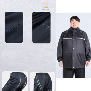 Bộ Quần Áo Mưa Big Size Dành Cho Người Béo, Mập 90-120kg, Có Phản Quang Xe Máy