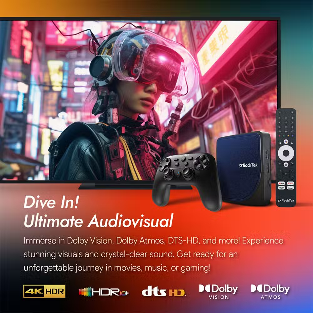Android TV Box RockTek G2 RTX5000 Netflix,Dolby Vision-Atmos,TrueHD,  DTS-HD, WiFi 6, LAN1000, RAM 4GB/64GB | Shopee Việt Nam