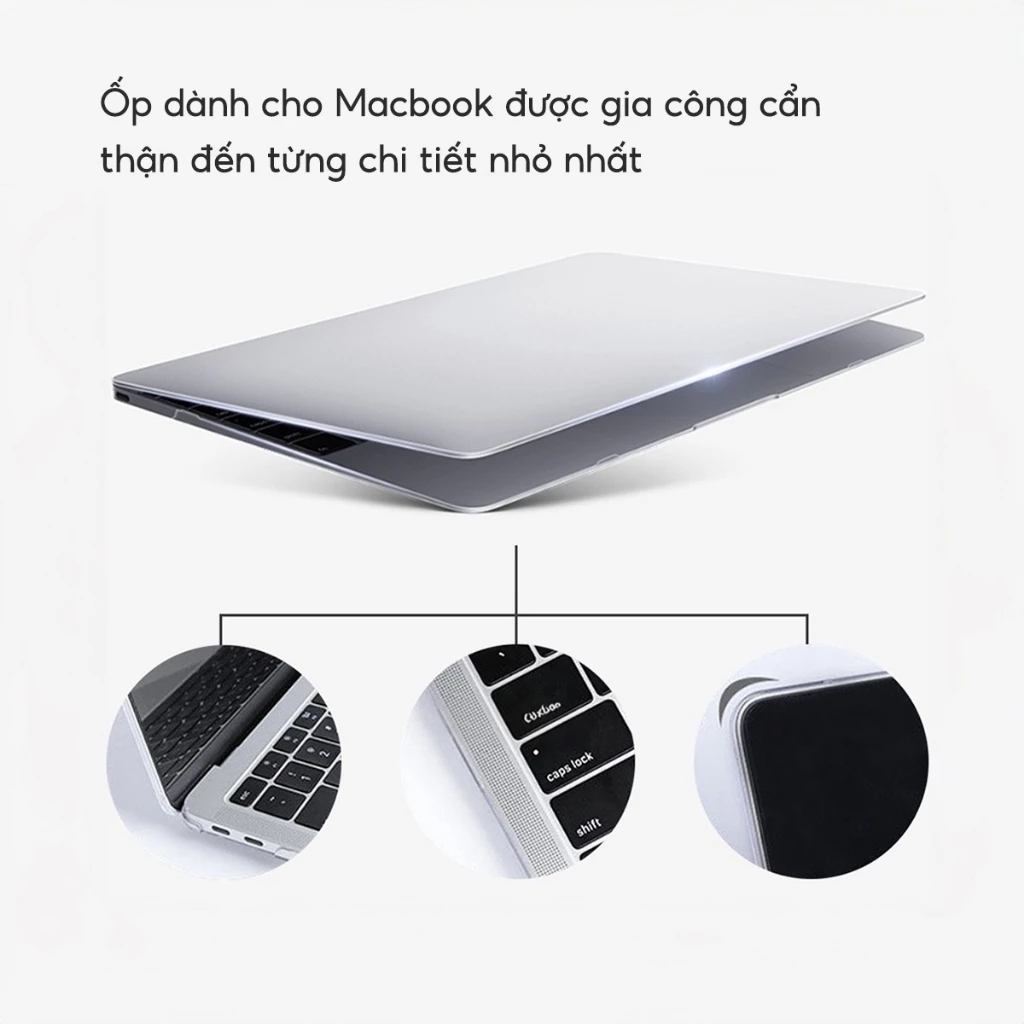 Ốp Mácbook Trong Suốt Nhựa Dẻo, Ốp Lưng Case Mácbook Đủ Dòng Mácbook 13" - 16" Pro Air M1 M2 M3 M4