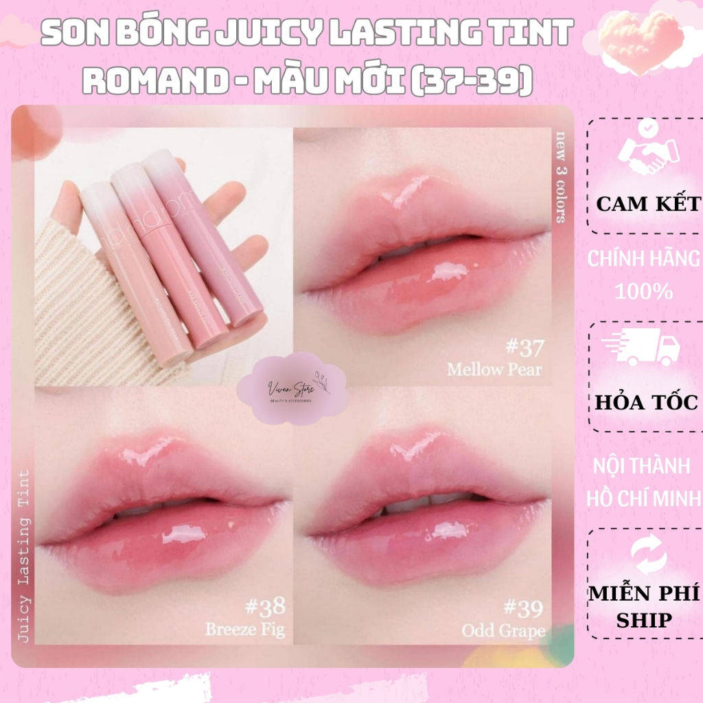 [Màu mới] Son tint bóng Romand 37 Mellow Pear, son tint juicy 37 Hàn ...