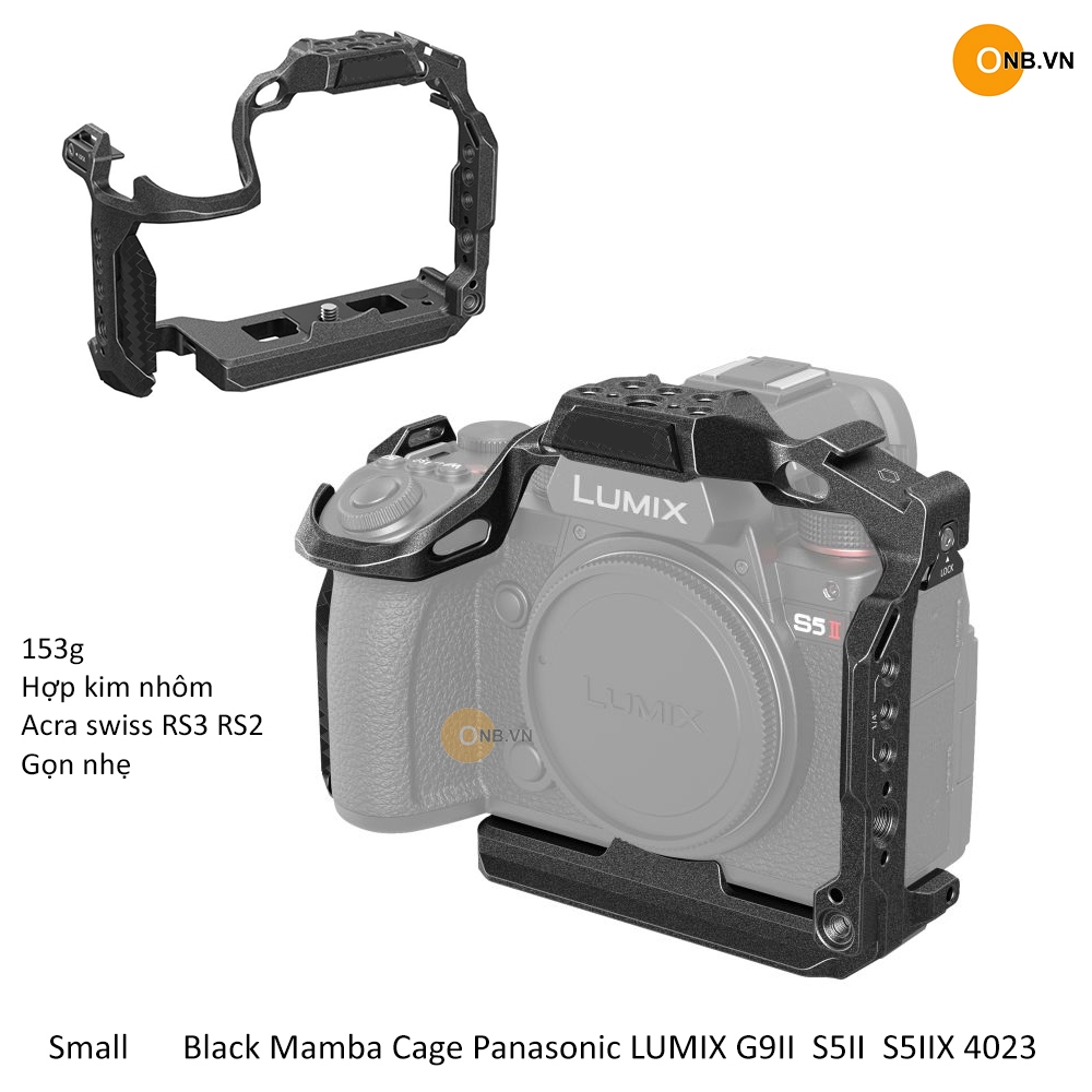 Small-Rig Black Mamba Cage Panasonic LUMIX G9II S5II S5IIX 4023 ...