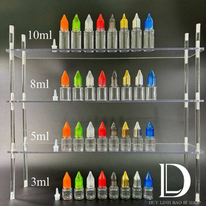 (5cái) Bình chiết nhựa trong 10ml, 5ml, bình nhựa chai chiết, lọ nhựa ...