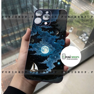 Tấm dán Skin Mặt Sau Mẫu Thuyền Buồm MS04 FULL VIỀN 15promax , 14promax , 13promax , 12promax , 11promax  - FukiShop