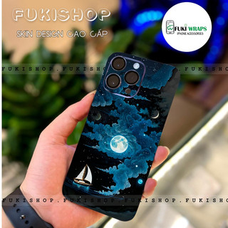 Tấm dán Skin Mặt Sau Mẫu Thuyền Buồm MS04 FULL VIỀN 15promax , 14promax , 13promax , 12promax , 11promax  - FukiShop