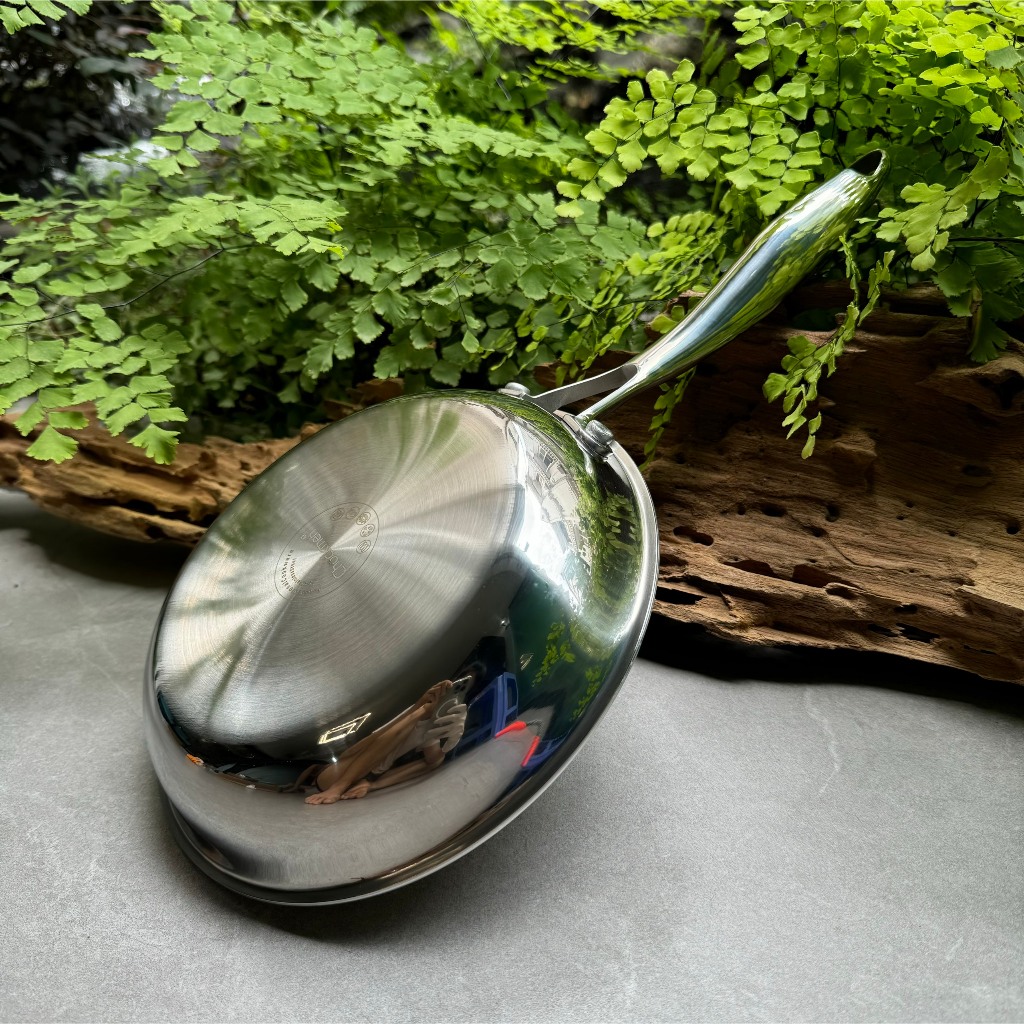 Chảo Tổ Ong, Chảo Toe KINSGEM by Chockmen Inox 18/10 Size 20-22-24-28Cm Dày Dặn Đáy Liền Dùng Từ