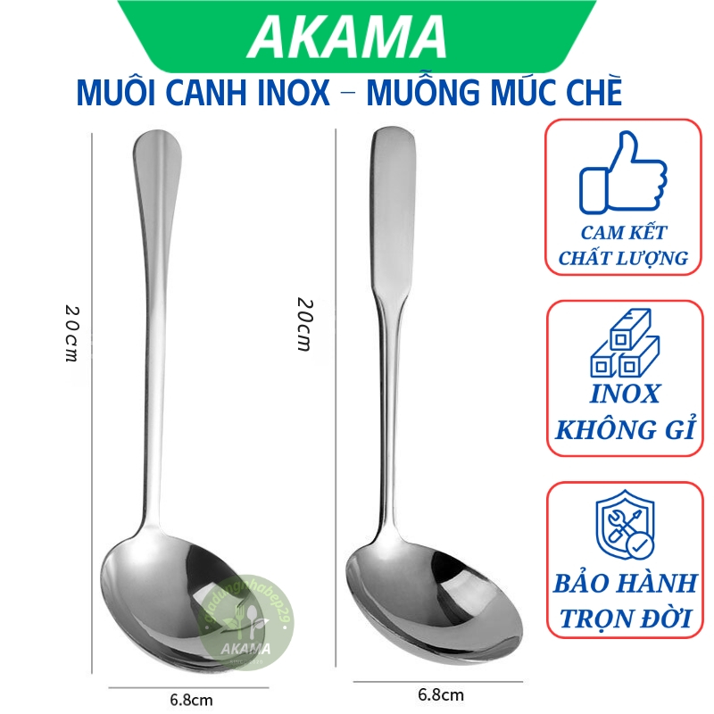 Combo 2 Muôi Múc Canh Inox 430 – Vá Chan Canh Không Gỉ, Bền Đẹp, An ...