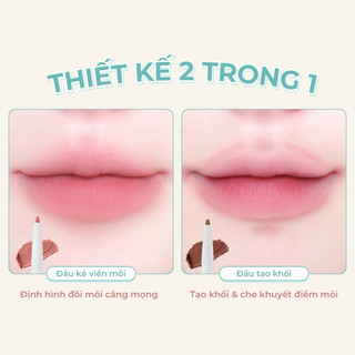 [Dearmay] Chì Kẻ Viền Môi 2 Đầu Dearmay 2in1 Plumpy Lip Liner