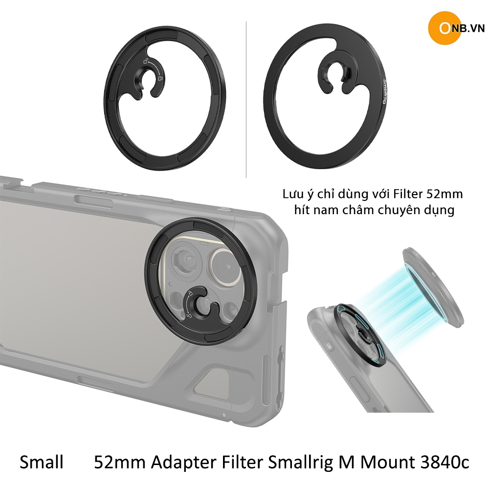 Small -Rig 52mm Magnetic Filter Ring Adapter M Mount 3840c mới 2024 ...