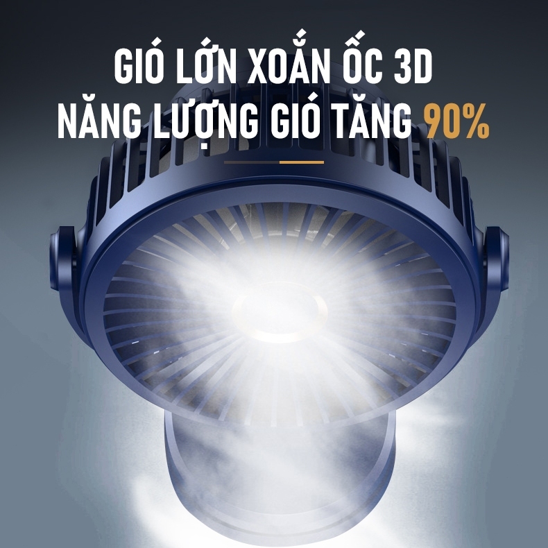 Quạt mini kẹp để bàn sạc tích điện không chổi than chạy cực êm nhiều màu sắc My Home DN036