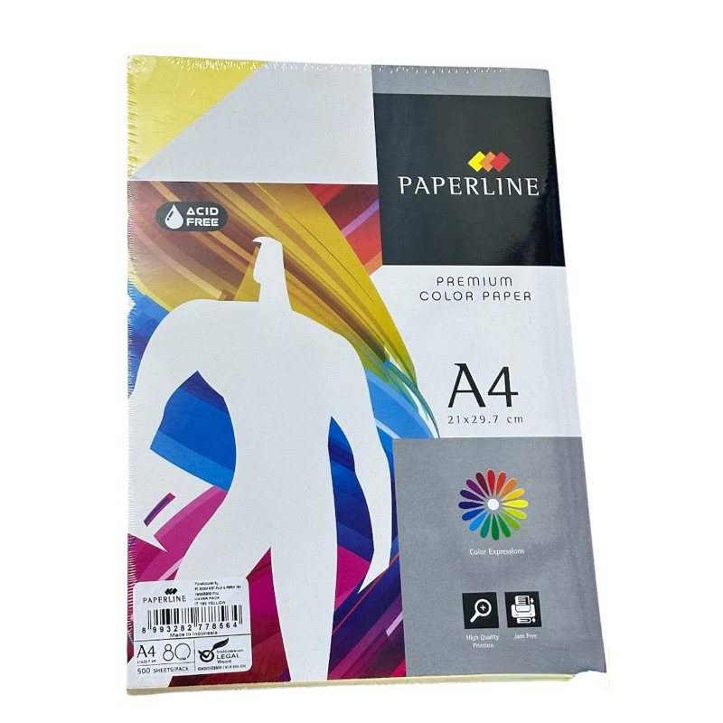 GIẤY IN MÀU A4 PAPERLINE, GIẤY PHOTO MÀU, ĐL80 GRAM 500 TỜ - VPP QUỐC HUY.