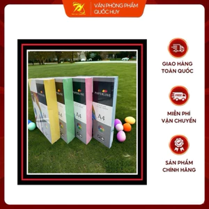 GIẤY IN MÀU A4 PAPERLINE, GIẤY PHOTO MÀU, ĐL80 GRAM 500 TỜ - VPP QUỐC HUY.