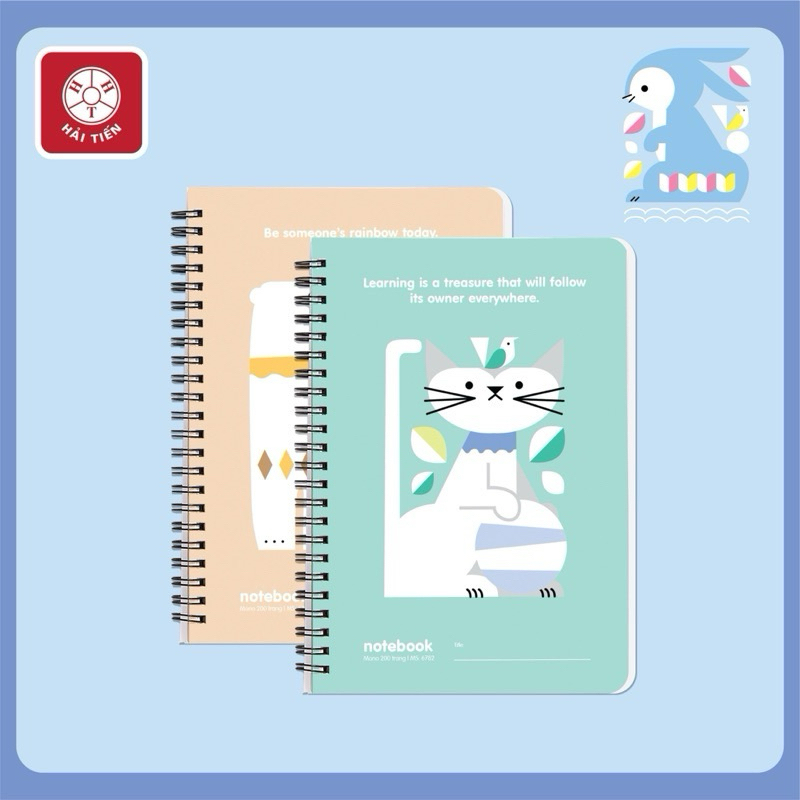 SỔ LÒ XO BÌA BỒI GIẤY VÀNG MONO - VPP QUỐC HUY.
