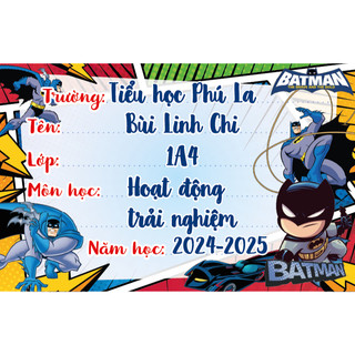 Nhãn vở , In sẵn tên + lớp, nhãn vở cute, set 32 nhãn- Bóc dán dễ dàng (Mẫu mới 2024)