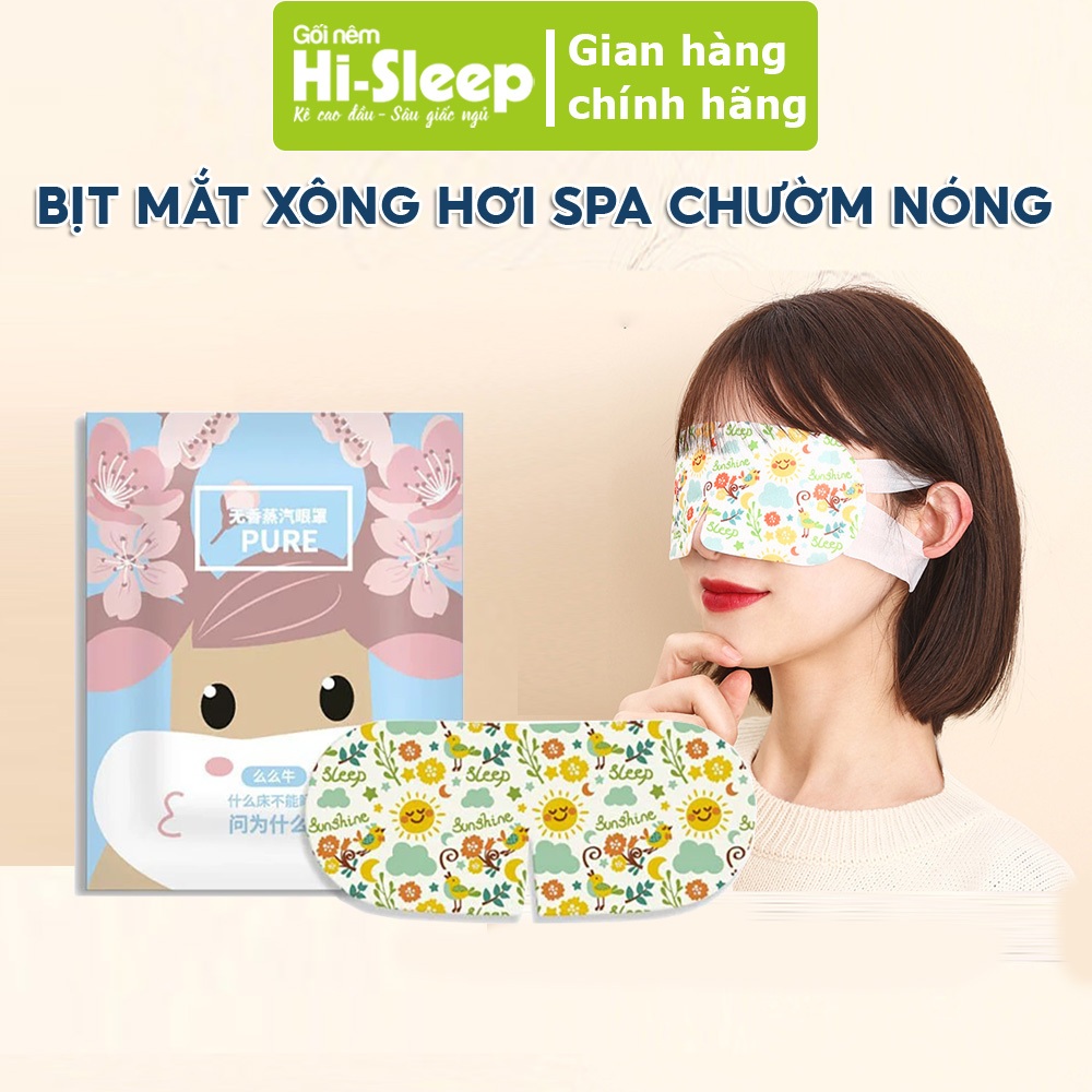 Bịt mắt xông hơi chườm nóng Hi-Sleep giúp ngủ ngon giấc