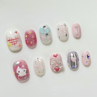 Nailbox hello kitty form ngắn dễ thương được đổi form