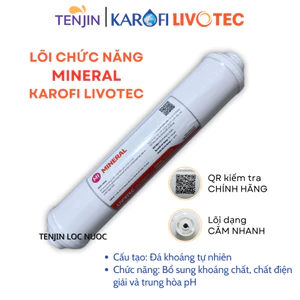 Lõi Chức Năng Mineral Karofi Livotec Cấu Tạo Đá Khoáng Tự Nhiên Giúp Bổ Sung Khoáng Chất, Chất Điện Giải Và Trung Hòa pH