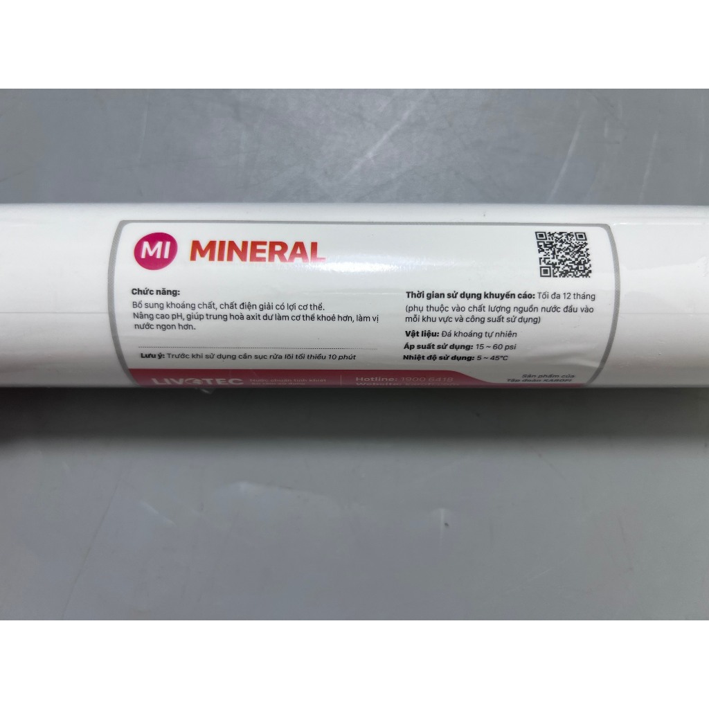 Lõi Chức Năng Mineral Karofi Livotec Cấu Tạo Đá Khoáng Tự Nhiên Giúp Bổ Sung Khoáng Chất, Chất Điện Giải Và Trung Hòa pH
