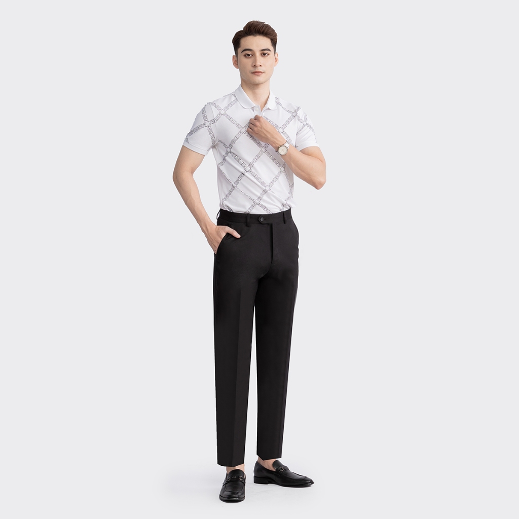 Quần Âu Nam INSIDEMEN Form Cropped Năng Động Màu Đen Basic Lịch Lãm ITR00403