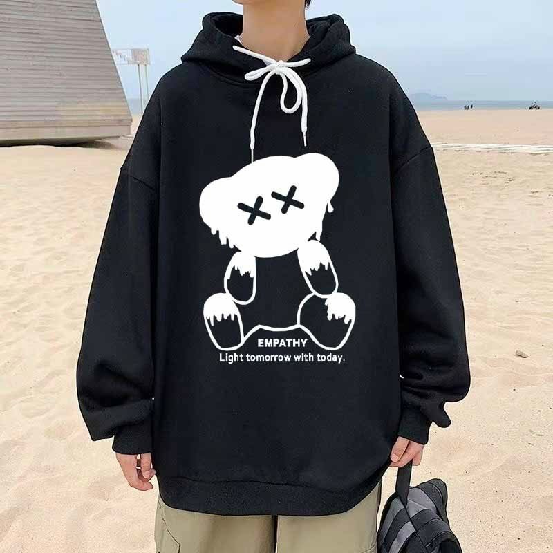 Áo hoodie nam nữ nỉ in hình gấu trắng EMPATHY dễ thương chất nỉ bông không xù siêu ấm - unisex K1