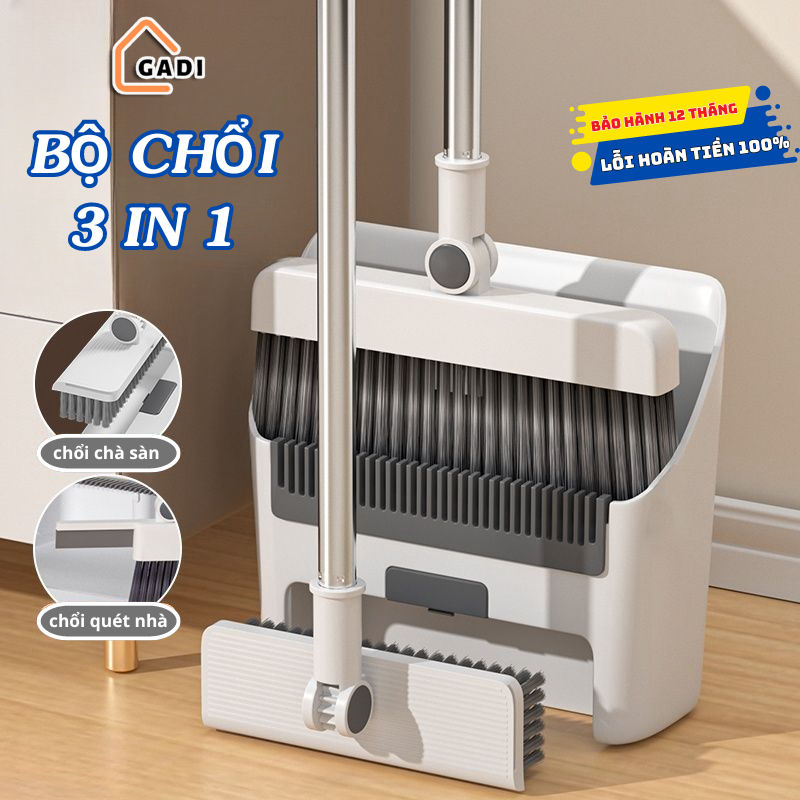 Bộ chổi quét nhà kèm hót rác 3 trong 1 đa năng, 1 chổi quét 1 hót rác 1 ...