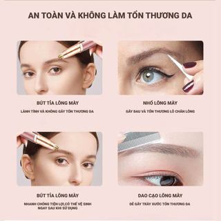 Bút tỉa lông mày thiết kế nhỏ gọn, tiện lợi, dễ sử dụng giúp tỉa lông mép, mũi, nách, không đau rát