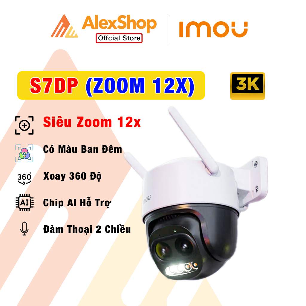 [5M-ZOOM 12X] Camera Imou Cruiser Z (S7DP) Zoom 12X Ngoài Trời Xoay 360 ...