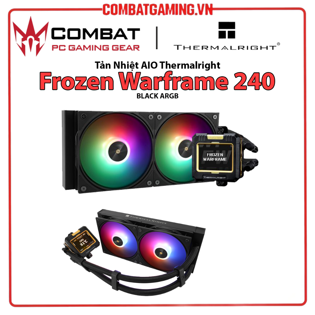 Tản nhiệt nước AIO Thermalright Frozen Warframe LCD 240 LED ARGB Black ...
