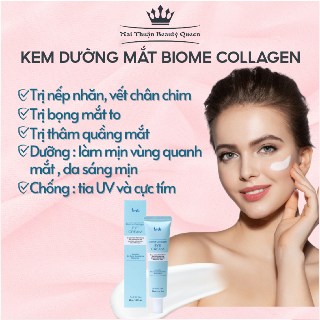 Kem mắt PRETTI Biome Collagen Eye Cream 30ml cung cấp collagen giảm ...