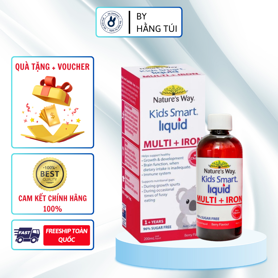 Siro Bổ Sung Sắt Và Multi Vitamin Cho Bé Nature's Way Kids Smart Multi ...