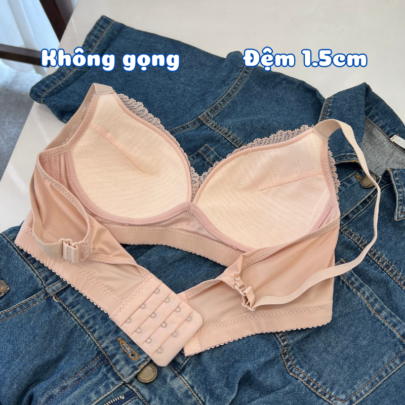 Ảnh Áo Lót Nữ Không Gọng Đệm 1cm Ren Chống Xước Mút Thông Khí AL0019 By Bechipi 3
