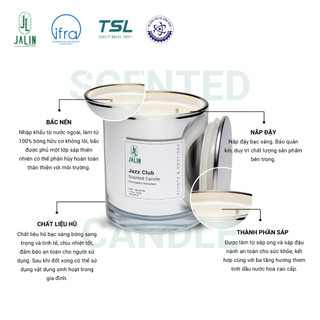 Nến thơm JALIN hương Winter Apple -  Làm từ sáp ong thiên nhiên & sáp đậu nành - Giúp thơm phòng, thư giãn