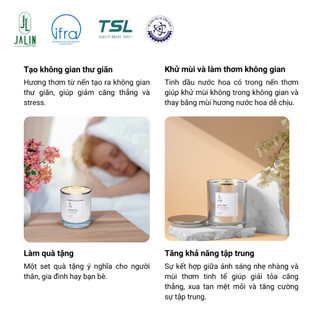 Nến thơm JALIN hương Winter Apple -  Làm từ sáp ong thiên nhiên & sáp đậu nành - Giúp thơm phòng, thư giãn