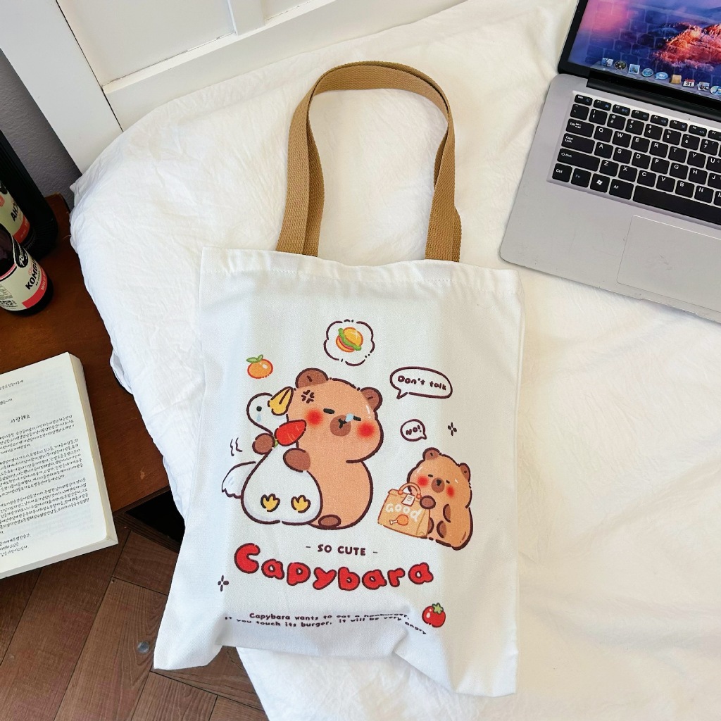 [🔥XƯỞNG SALE SẬP SÀN🔥] Túi Vải Tote - Túi Canvas Capybara Siêu Hot X01