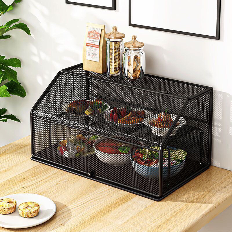 Lồng Bàn Bảo Quản Thức Ăn, Kệ Để Thức Ăn, Lồng Bàn Sắt 2 Tầng Tránh Tất Cả Côn Trùng Chuột Bọ
