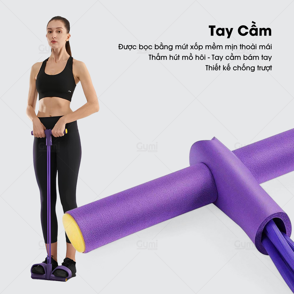 Dây Tập Bụng, Dây Kéo Đàn Hồi Kháng Lực 4 ống, 6 Ống Cao Su Tập Bụng Tại Nhà - KeoBung