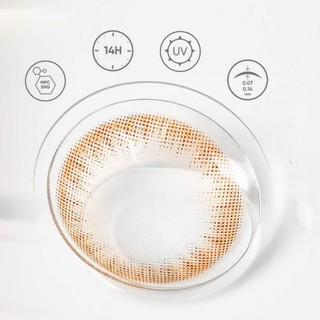 Kính áp tròng màu nâu tự nhiên - Lens Brown 6 tháng độ cận từ 0 độ đến 8 độ