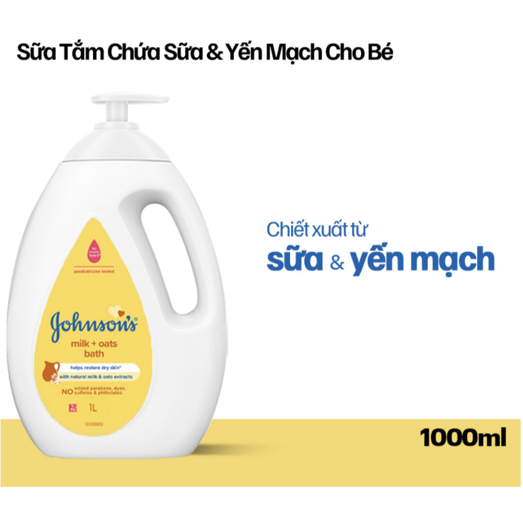 Sữa tắm gội Johnson's chứa sữa và gạo 1000ml
