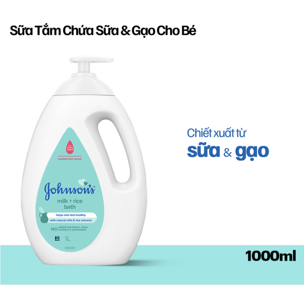 Sữa tắm gội Johnson's chứa sữa và gạo 1000ml